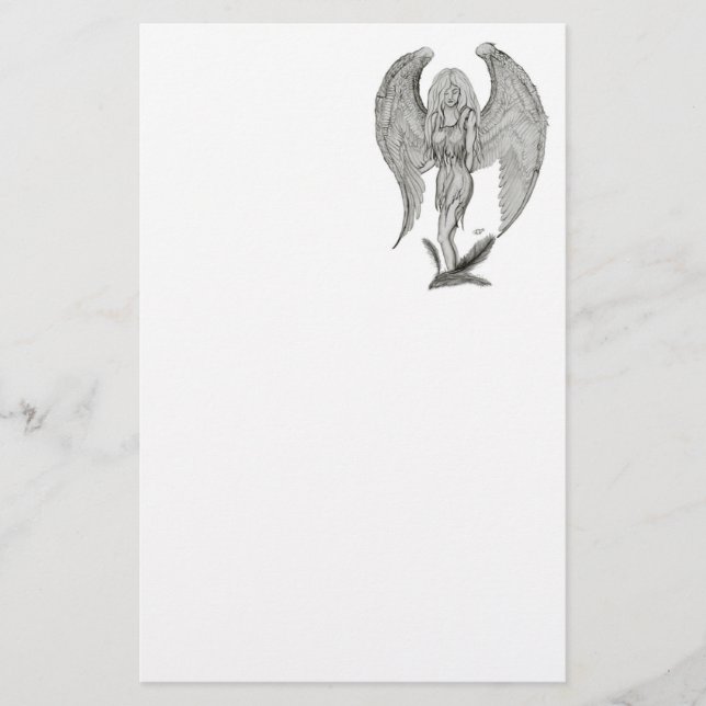 Papelería Ángel , Lápiz Art , diseño en blanco y negro (Anverso)