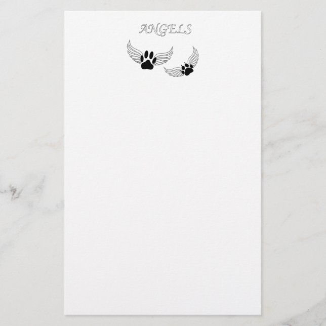 Papelería Angel Mascota Paws (Anverso)
