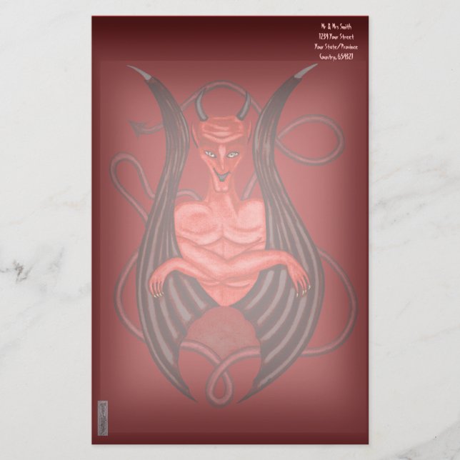 Papelería Ángel oscuro (Anverso)