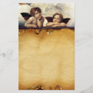 Papelería ANGELS / Cherubs alados, pergamino