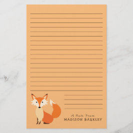 Papelería Animal de Fox Kid's cute Woodland