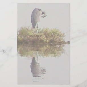 Papelería Animales de la fauna del pájaro de la garza de