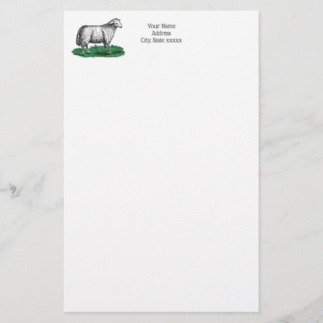 Papelería Animales de la granja de ovejas de la época C (Anverso)