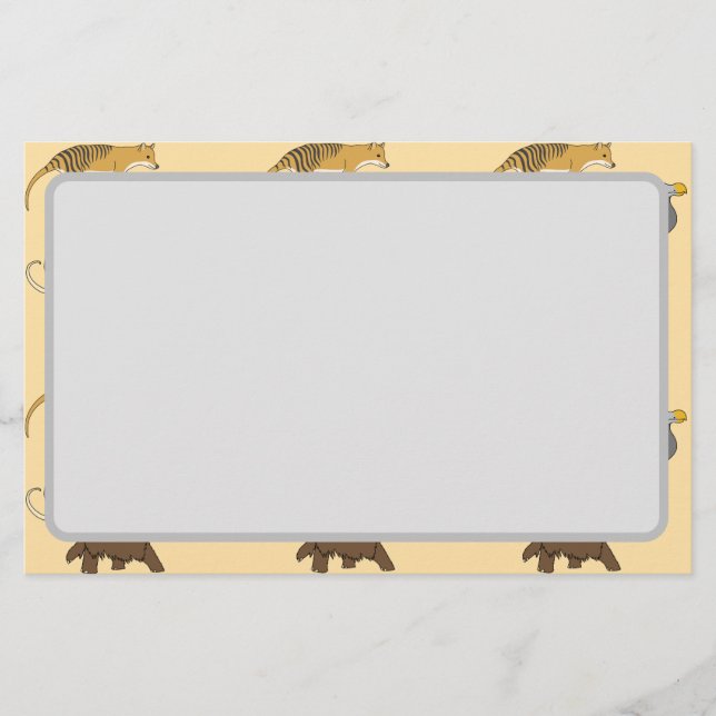 Papelería Animales extintos (Anverso)