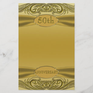 Papelería Aniversario de boda de oro de las volutas 50.as