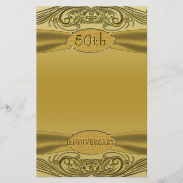 Papelería Aniversario de los Golden Scrolls 50 Bodas (Anverso)