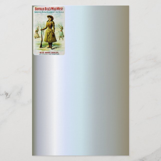 Papelería Annie Oakley, la salvaje Poster occidental de Buff (Anverso)