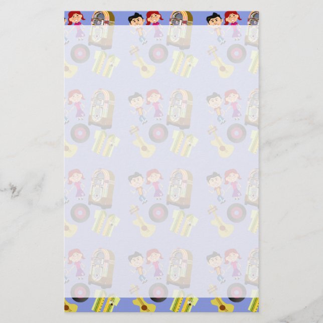 Papelería años 50 enrrollados (Anverso)