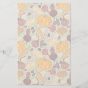 Papelería Antecedentes retro de verduras frescas