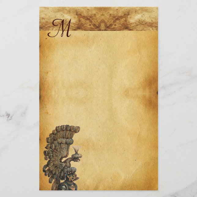 Papelería ANTIQUE KNIGHT HELMET CON EAGLE Parchment (Anverso)