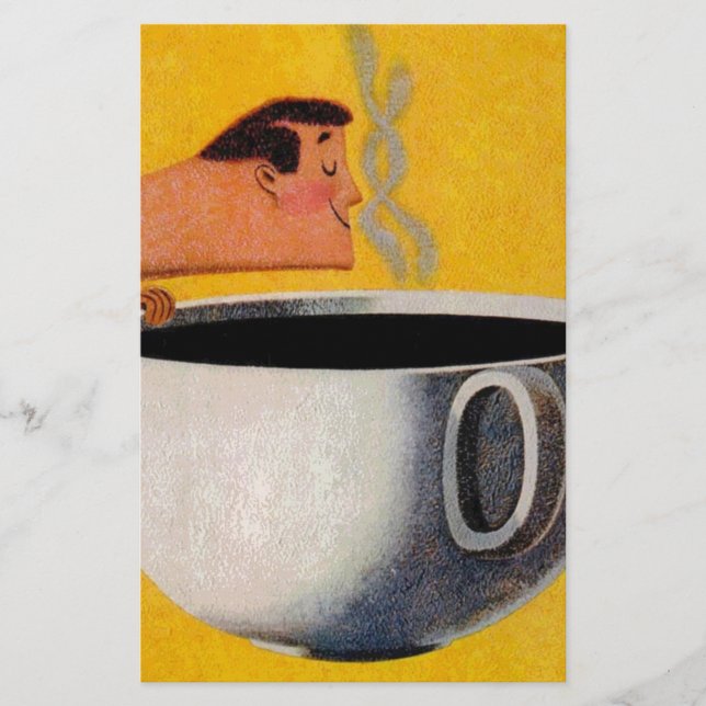 Papelería Anuncio de café vintage (Anverso)