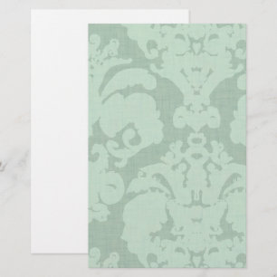Papelería Aqua Blue Linen Damask