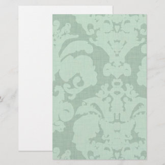 Papelería Aqua Blue Linen Damask