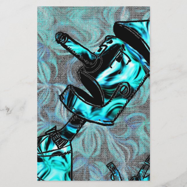 Papelería Aquamarine Tin Man Stationery (Anverso)