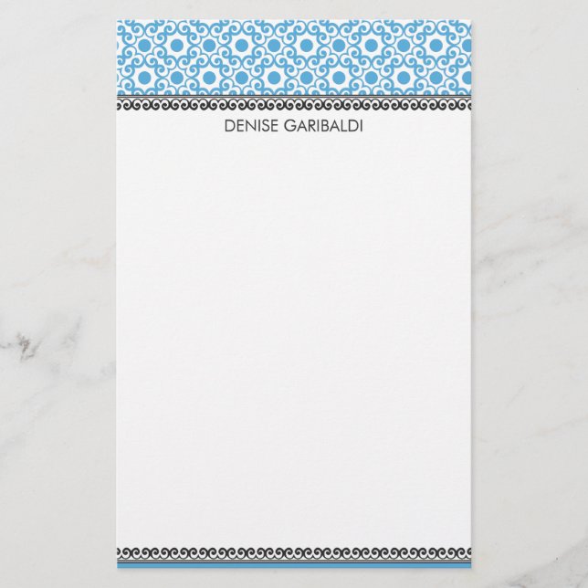 Papelería Arabesque moderno elegante personalizado (Anverso)