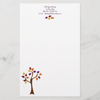 Papelería Árbol de caída colorido
