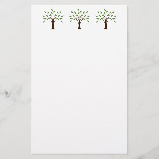 Papelería Árbol de los árboles simples de la vida en (Anverso)