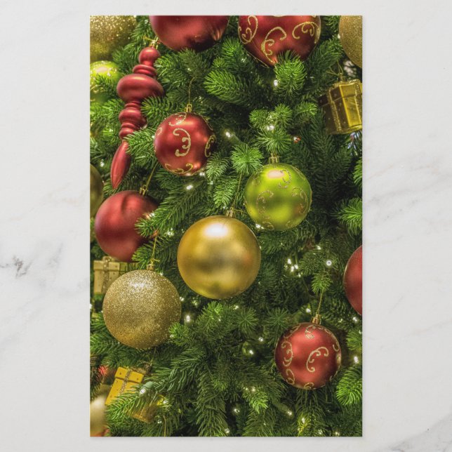 Papelería Árbol de Navidad decorado (Anverso)