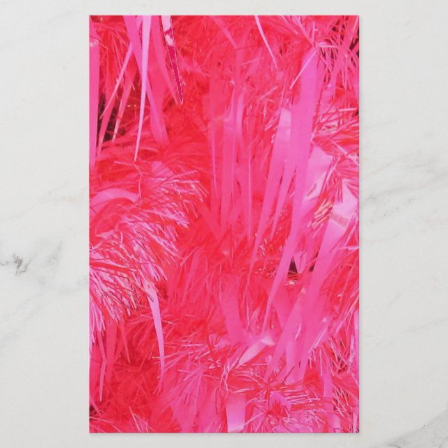 Papelería Árbol de Navidad rosa brillante (Anverso)