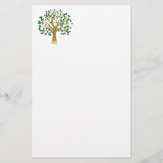 Papelería Árbol dorado (Anverso)