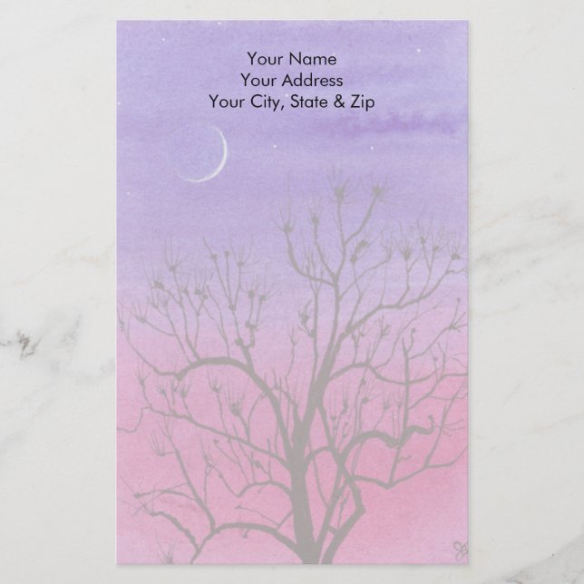 Papelería Árbol lunar (Anverso)