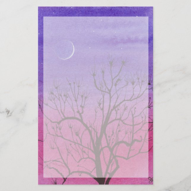 Papelería Árbol lunar (Anverso)