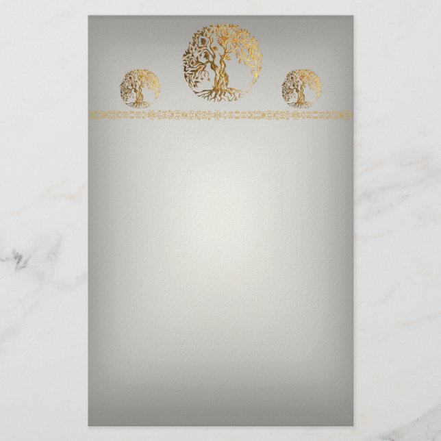 Papelería Árbol Mehndi de la vida (Henna) (Anverso)