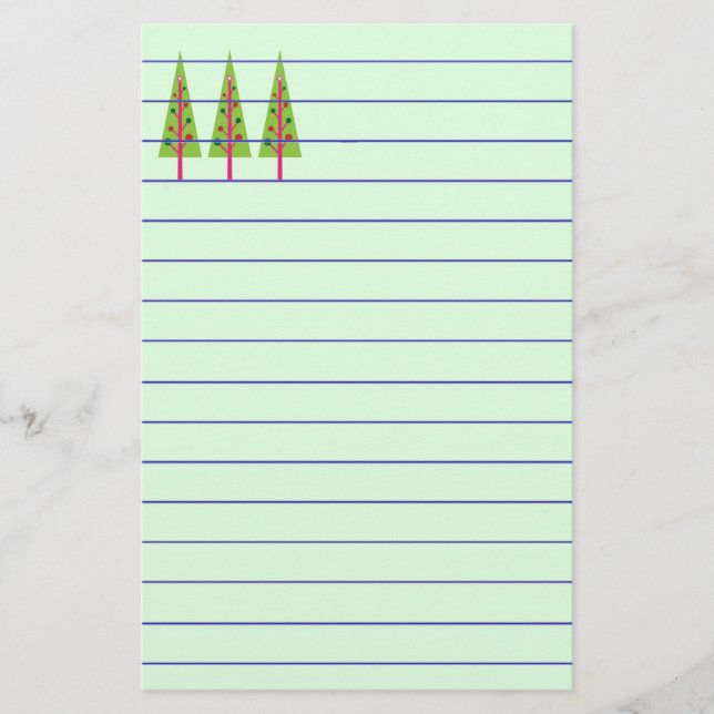 Papelería Árboles de Navidad (Anverso)