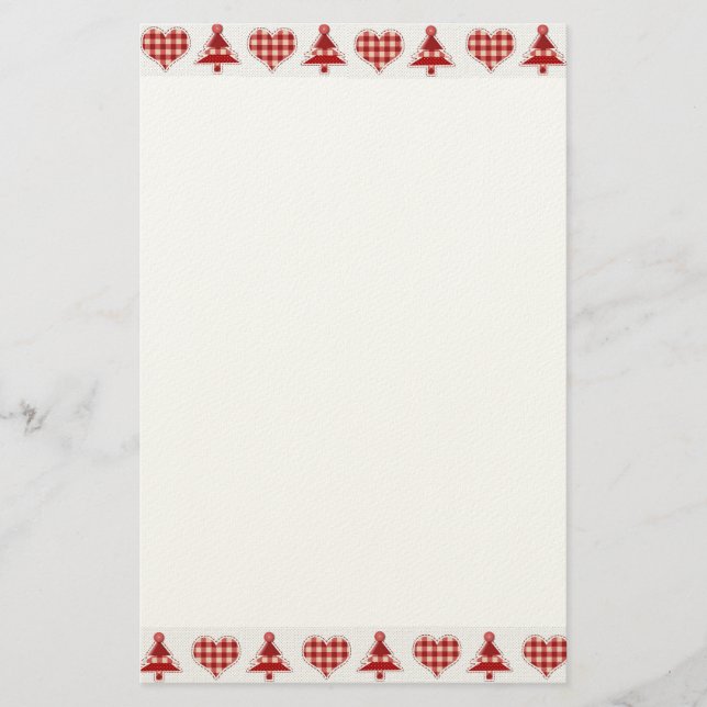 Papelería Árboles de navidad y corazones del arte (Anverso)