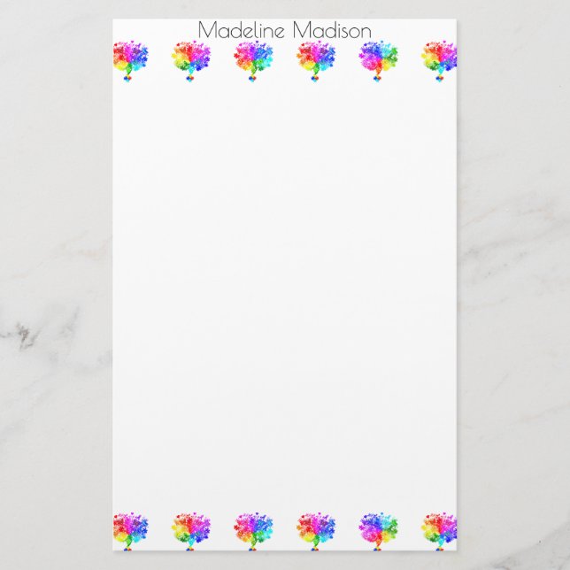 Papelería Árboles del espectro autista (Anverso)