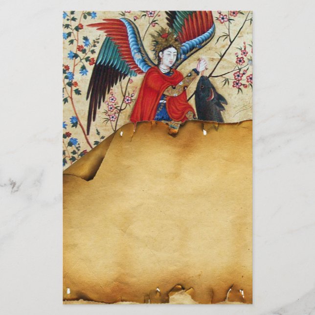 PAPELERÍA ARCHANGEL RAPHAEL Y PARCHE DE PESCADO (Anverso)
