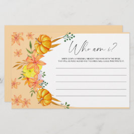 Papelería Arco de calabaza ¿Quién soy?