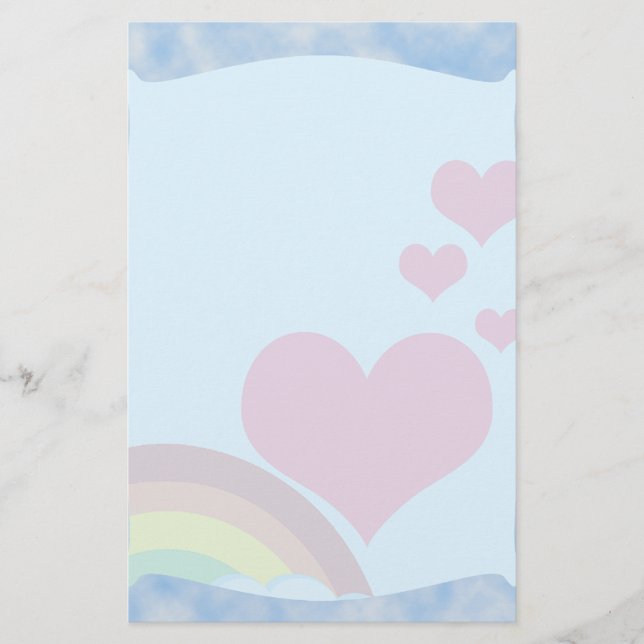 Papelería Arco iris nublado (Anverso)
