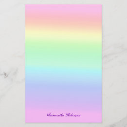 Papelería Arcoiris de bonito Ombre Pastel