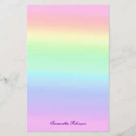 Papelería Arcoiris de bonito Ombre Pastel