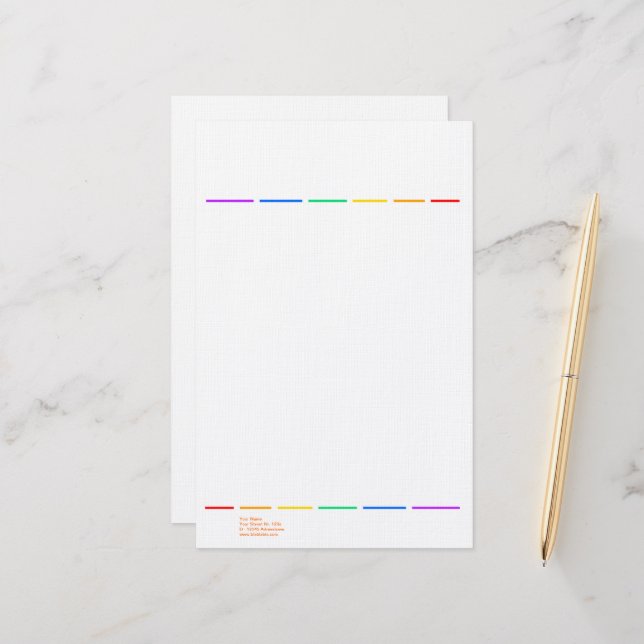 Papelería Arcoíris minimalista (Anverso/Reverso In Situ)