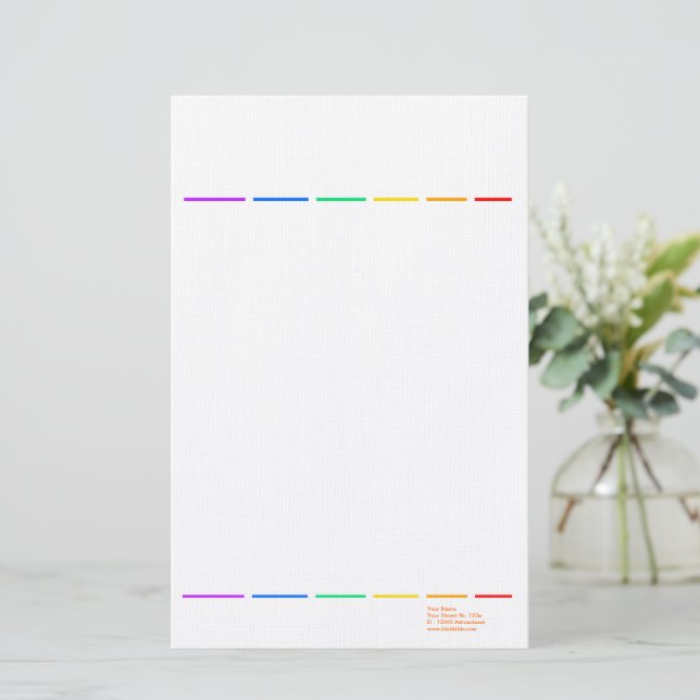 Papelería Arcoíris minimalista (Anverso de pie)