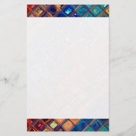 Papelería Arcoiris mosaico | Mosaico Abstracto De Color Negr