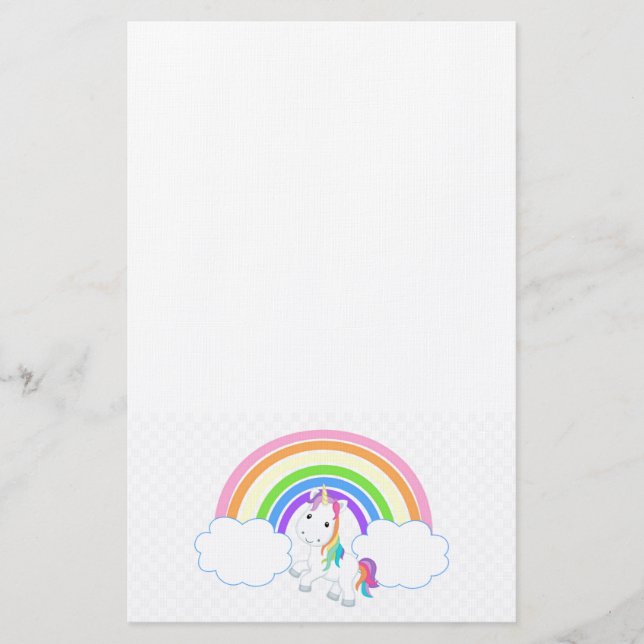 Papelería Arcoiris unicornio (Anverso)