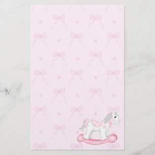 Papelería Arcos rosados y piedras de caballo