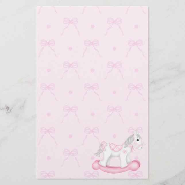 Papelería Arcos rosados y piedras de caballo (Anverso)
