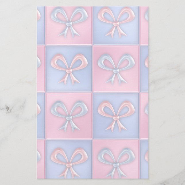 Papelería Arcos rosas y azules (Anverso)