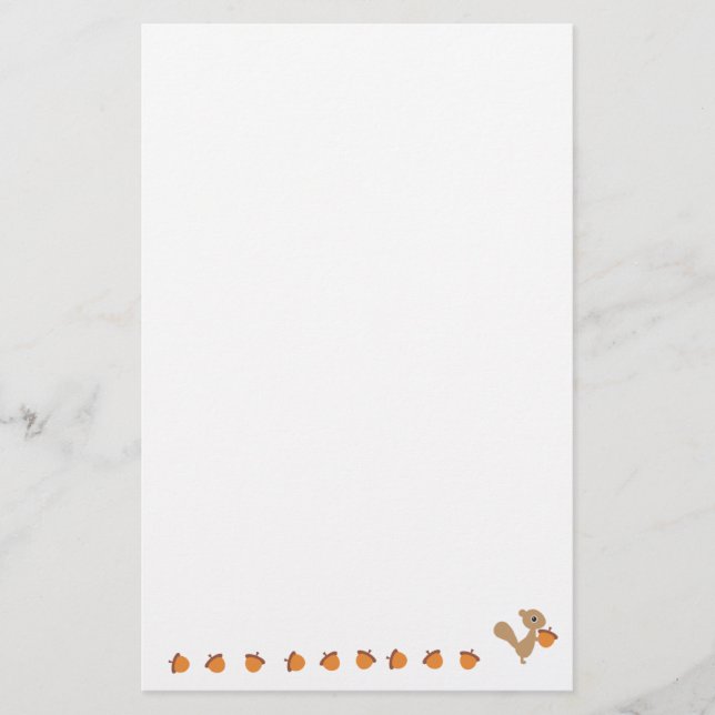 Papelería Ardilla con las bellotas (Anverso)