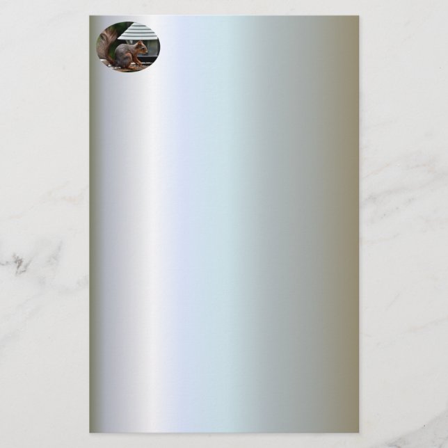 Papelería ardilla en el alimentador de aves (Anverso)