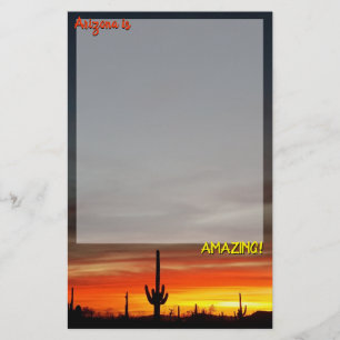 Papelería "¡Arizona es asombrosa!" Cactus del desierto de So