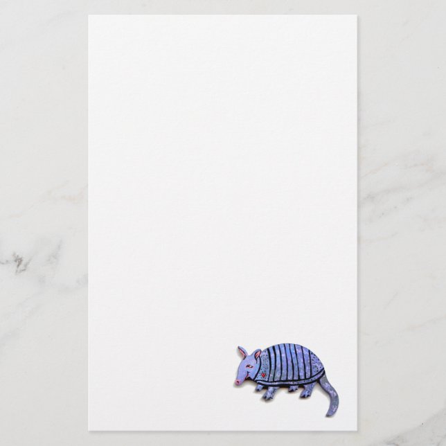Papelería Armadillos únicos felices lindos de la diversión (Anverso)