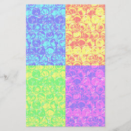 Papelería Arreglo de burbujas de arte pop arcoiris