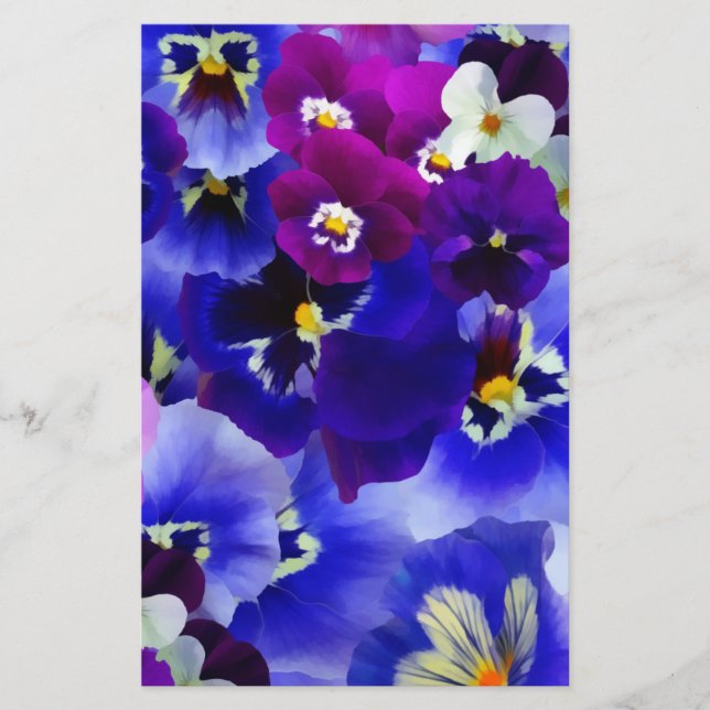 Papelería Arreglo de las flores azules (Anverso)