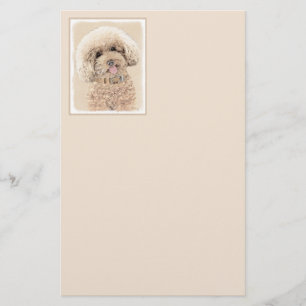 Papelería Arroz de juguete en miniatura de perro crema marró