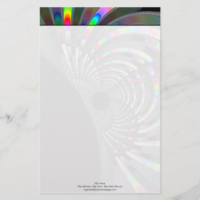 Papelería Art Deco Fractal (Anverso)